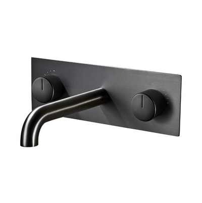 Bisbee Wall Mounted Bath Mixer Tap - Gunmetal