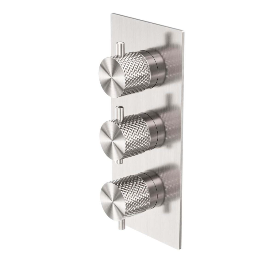 Chelsea Thermostatic Concealed Dual Outlet Shower Valve - Nickel