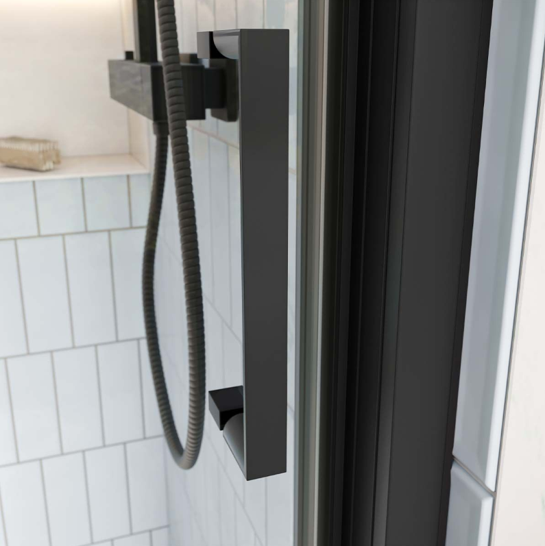 Murphy Black 1400 x 800mm Single Sliding Door Quadrant Enclosure