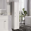 Louise Tall Bathroom Storage Unit in Matt White