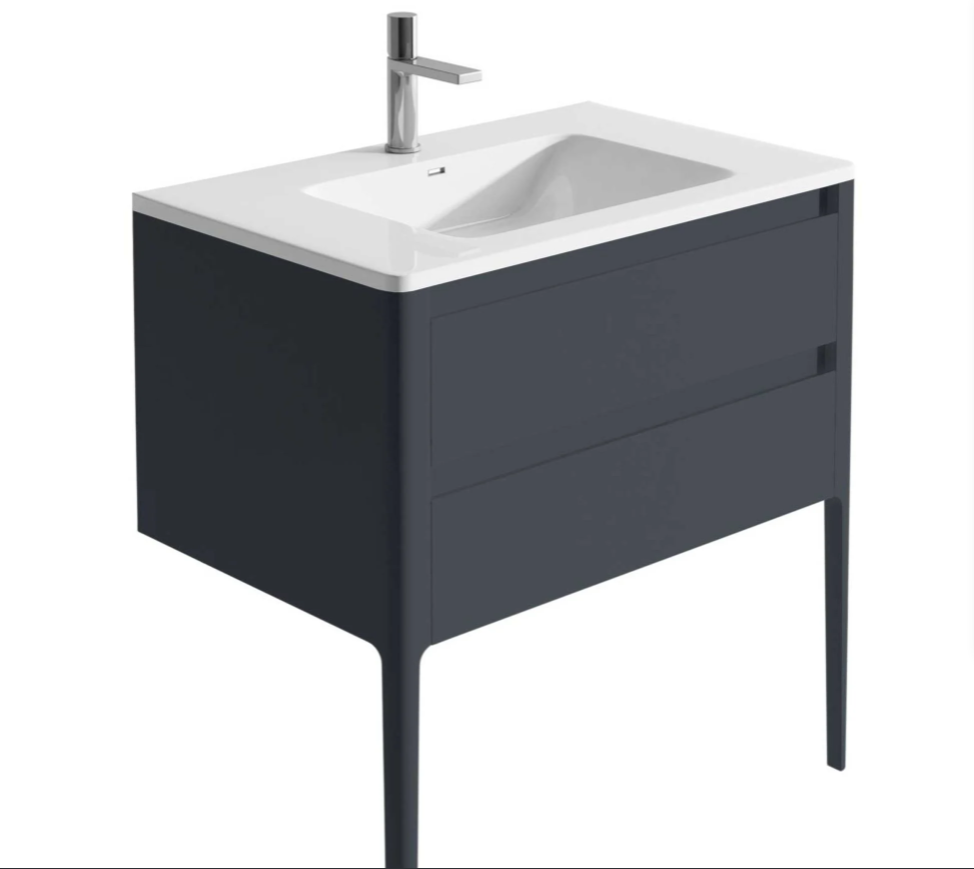 Sarah 800mm Vanity Unit with Integrated Basin in Slate Grey