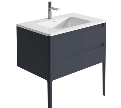 Sarah 800mm Vanity Unit with Integrated Basin in Slate Grey