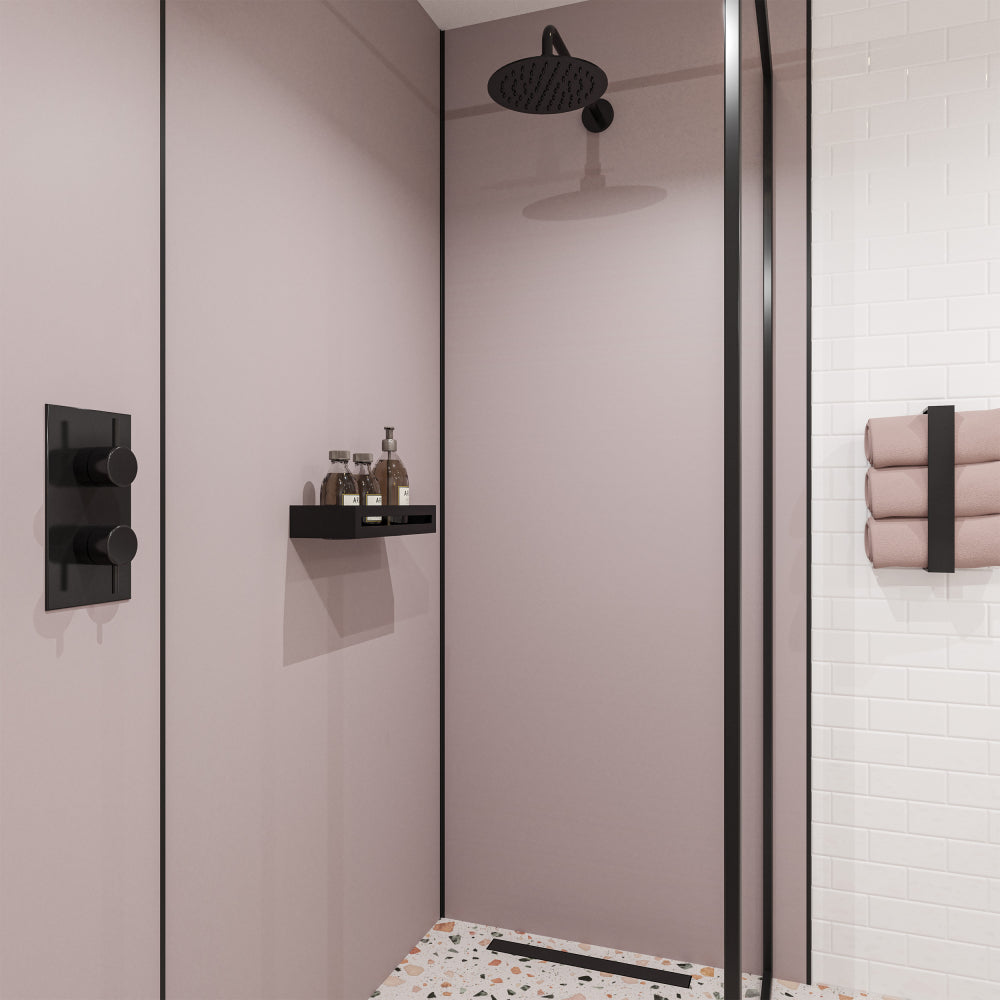 Wetwall Alloy Smoked Rose Shower Panel