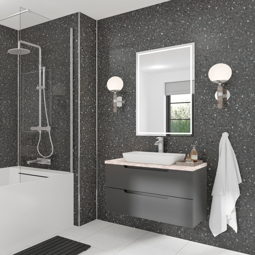 Terrazzo Noir Wetwall Mermaid Plywood Bathroom Wall Boards - Timeless Trade