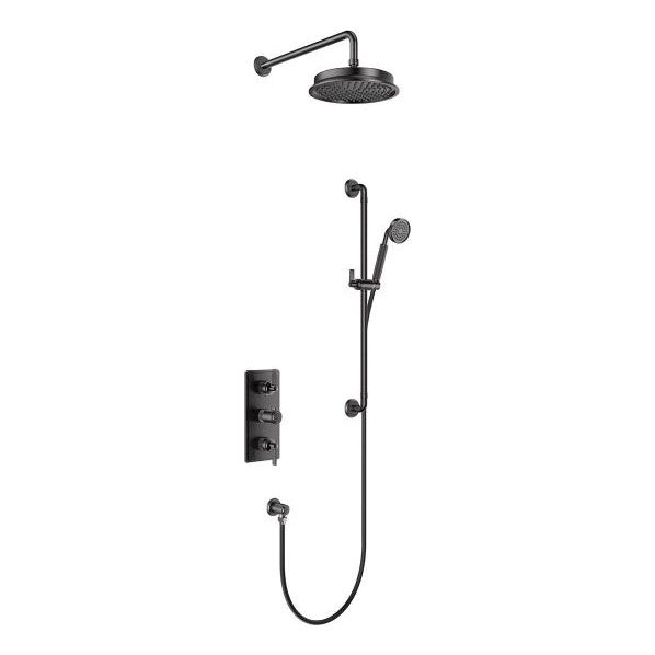 Abbey Brushed Gunmetal Concealed Valve Shower Pack N23