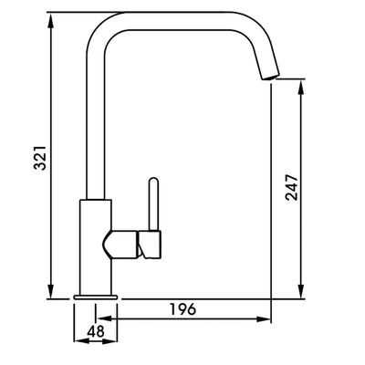 Abode Althia Single Lever Kitchen Sink Mixer Tap - Graphite