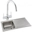 Abode Connekt 1.0 Bowl Inset Kitchen Sink with Nexa Sink Tap 860mm L x 500mm W - Stainless Steel