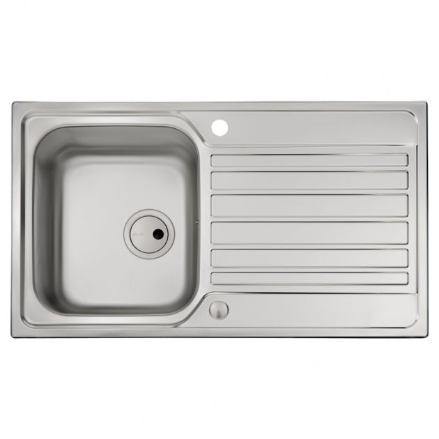 Abode Connekt 1.0 Bowl Inset Kitchen Sink with Nexa Sink Tap 860mm L x 500mm W - Stainless Steel