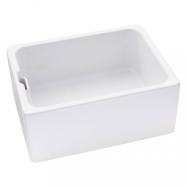 Abode New Belfast 1.0 Bowl Ceramic Kitchen Sink 595mm L x 455mm W - White