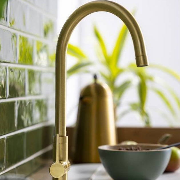 Abode Pico Monobloc Kitchen Sink Mixer Tap - Brushed Brass