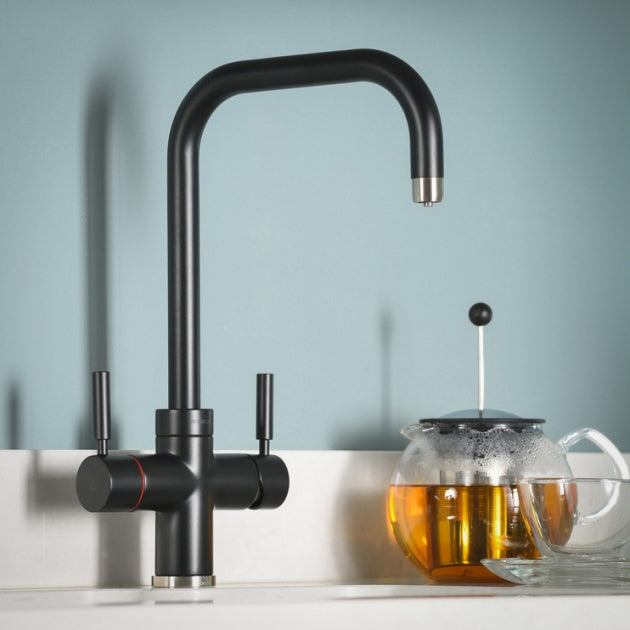 Abode Prostyle 3 IN 1 Quad Spout Monobloc Kitchen Sink Mixer Tap - Matt Black