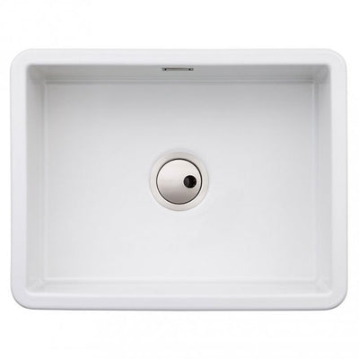 Abode Sandon 1.0 Bowl Ceramic Kitchen Sink 595mm L x 460mm W - White