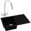 Abode Xcite 1.0 Bowl Granite Kitchen Sink with Nexa Sink Tap 780mm L x 500mm W - Black Metallic