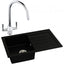 Abode Xcite 1.0 Bowl Granite Kitchen Sink with Astral Sink Tap 780mm L x 500mm W - Black Metallic