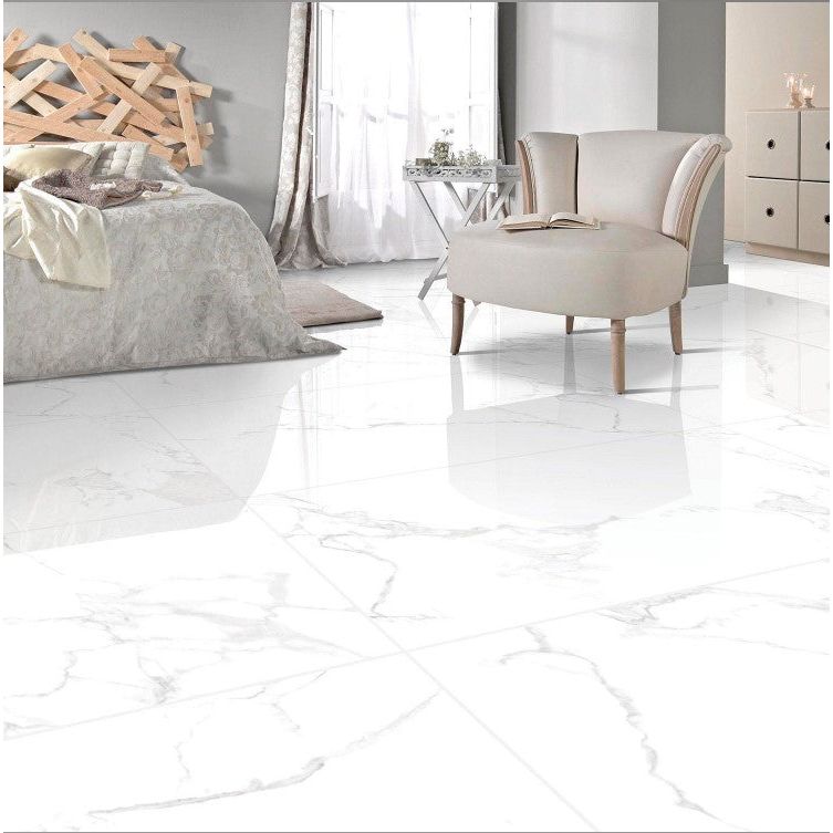 Agnes White Polished Porcelain Tile - 600x300mm N23