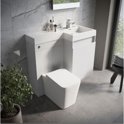 Alhambra 900mm Vanity & WC Combination Unit in Light Grey – Left Hand