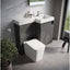 Alhambra 900mm Vanity & WC Combination Unit in Titanium Grey – Right Hand