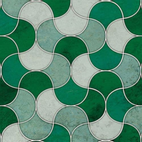 BB Alloy Decor Splashback Emerald Scallop - Pietra