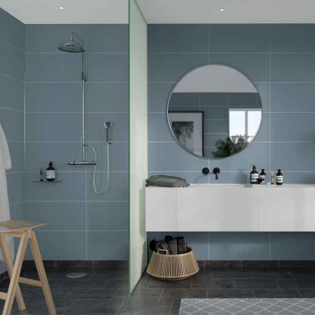 Fibo Contemporary - Dusty Blue (Tile Effect)