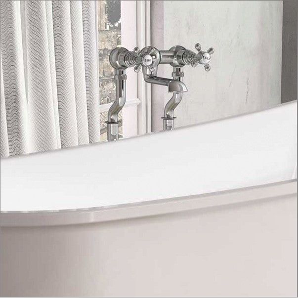 Winston Bath Filler Tap & 660mm Stand Pipes - Chrome