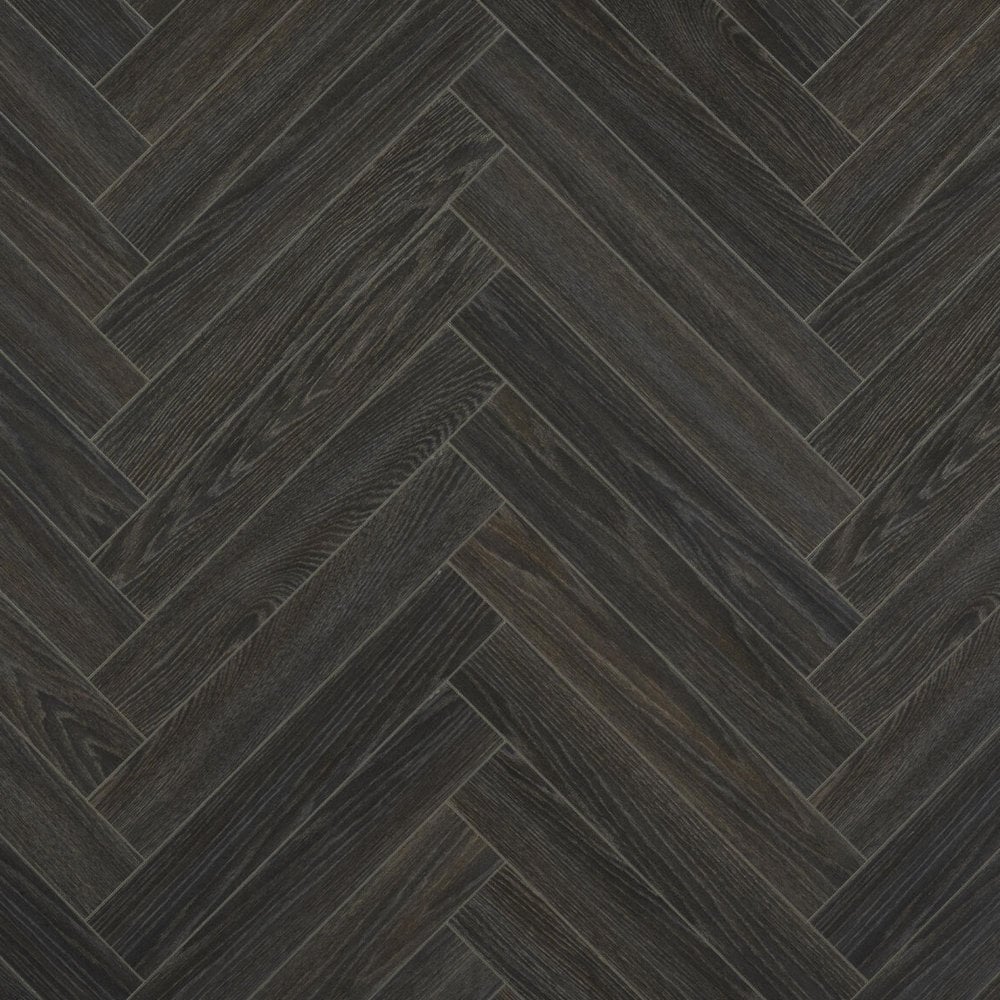 Berry Alloc Laminate Flooring - Chateau + Herringbone - Charme Black - 8mm x 84mm x 504mm