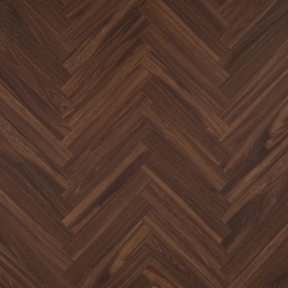 Berry Alloc Laminate Flooring - Chateau + Herringbone - Walnut Brown - 8mm x 84mm x 504mm