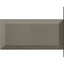 San Francisco Bisel Grey Ceramic Brick Tile - 100x200mm