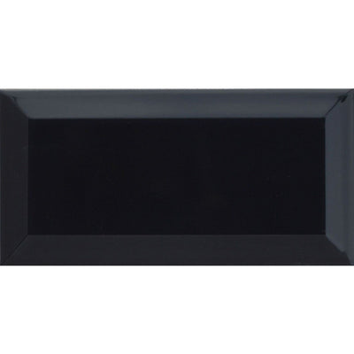 San Francisco Black Ceramic Brick Tile - 100x200mm