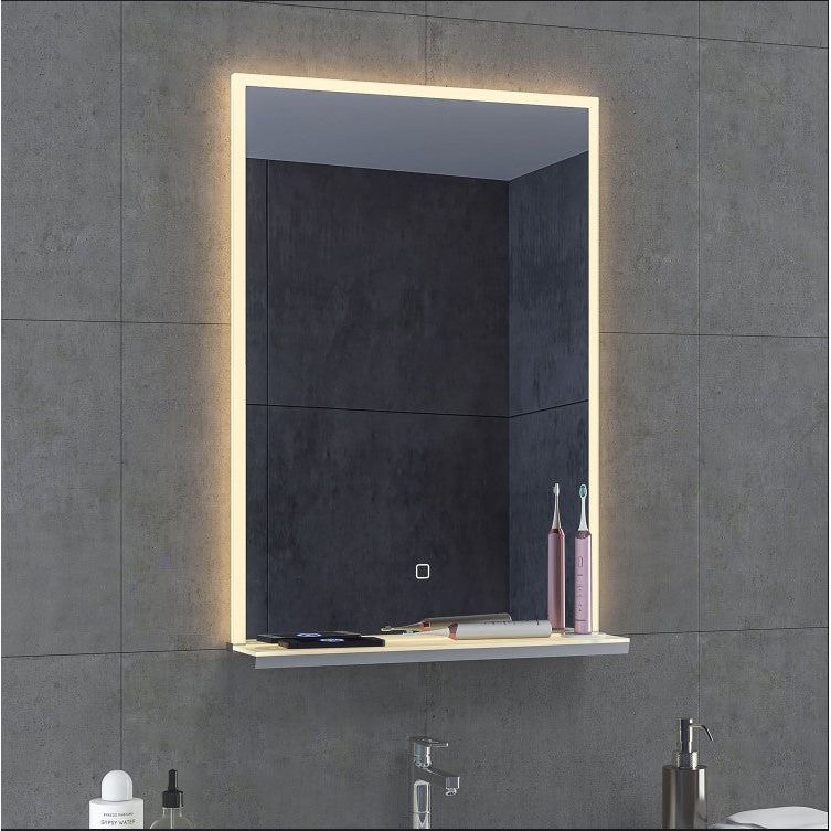 Blake LED Mirror with Wireless Charging Shelf 500mm - N23