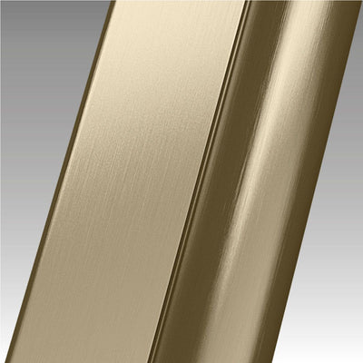 Novellini N180 1B Hinged Shower Door for an Alcove - Brushed Bronze