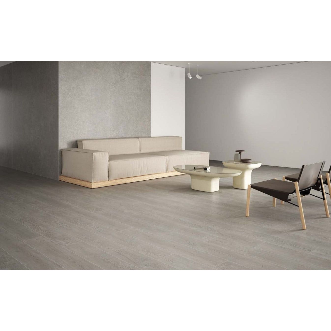 Brecken Ridge Grey Wood Effect Matt Porcelain Tile - 197x1200mm - N23