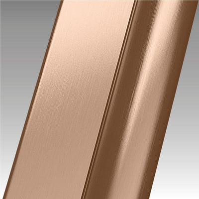 Novellini N180 1B Hinged Shower Door for an Alcove - Brushed Red Gold