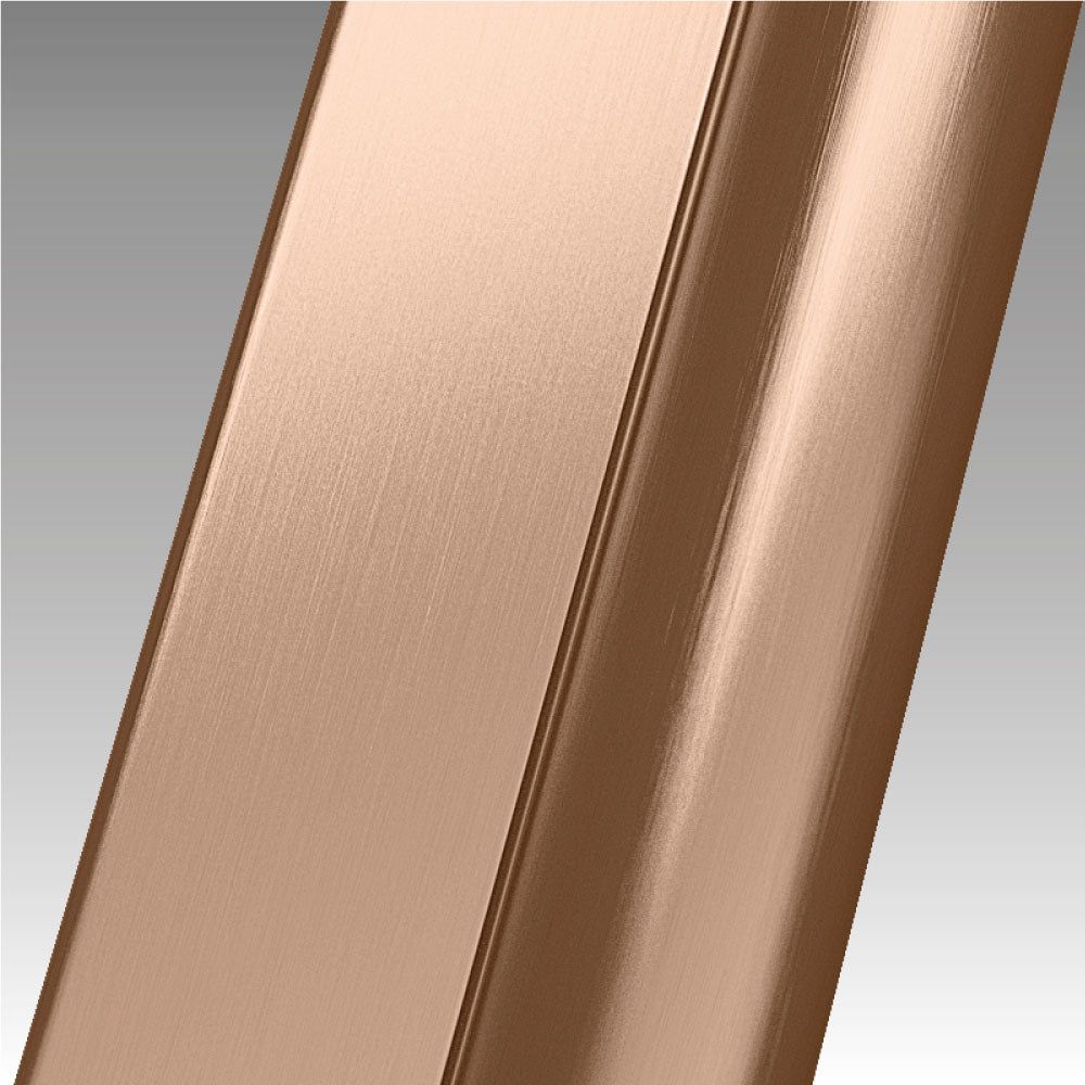 Novellini Side Fixed Panel in Brushed Red Gold For Shower Door N180 G+F