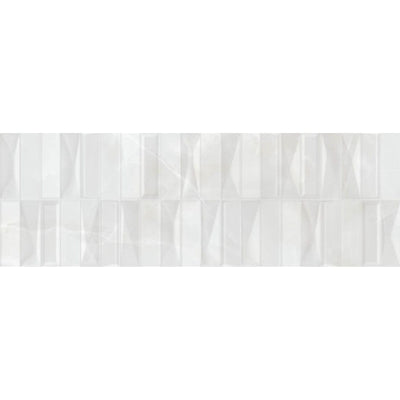 Carter White Decor Gloss Ceramic Tile - 600x200mm - N23