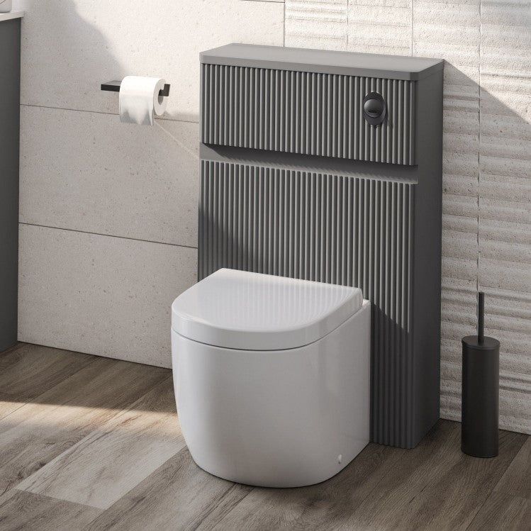 Jack Ribbed WC Unit in Charcoal N23