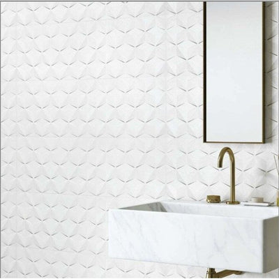 Climax White Diamond Matt Ceramic Tile - 1000x333mm