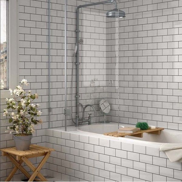 Cleveland Gloss White Ceramic Tile - 100x200mm