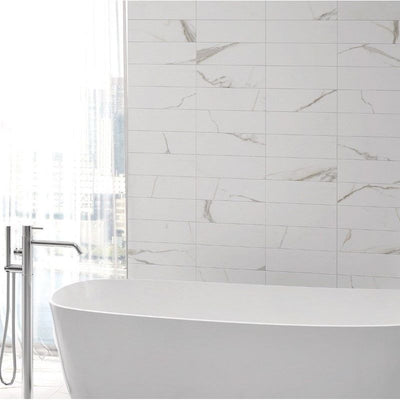 Coleen Gold Marble Matt Porcelain Tile - 333x100mm- N23