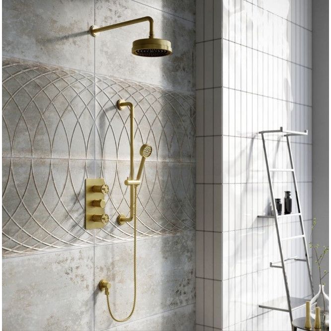 Alpha Concealed Valve Shower Pack – Brushed Gold