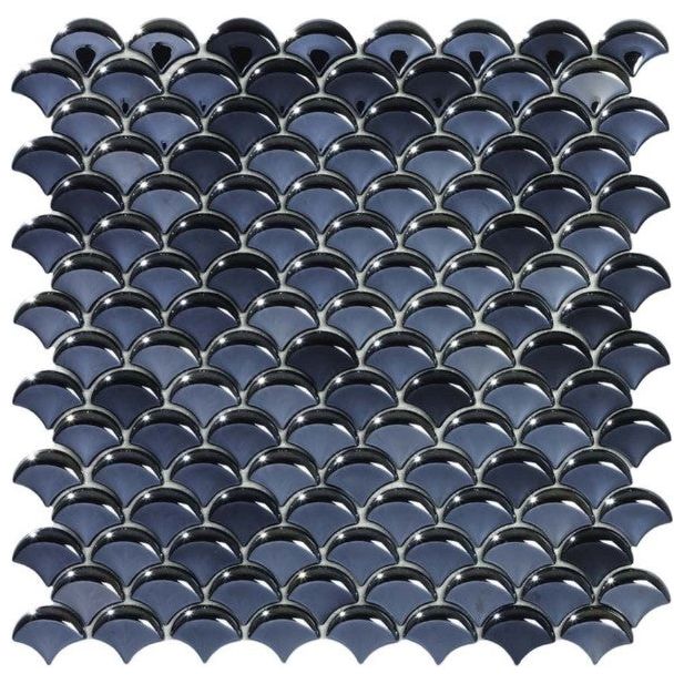 Courtney Black Gloss Mosaic - 317x324mm