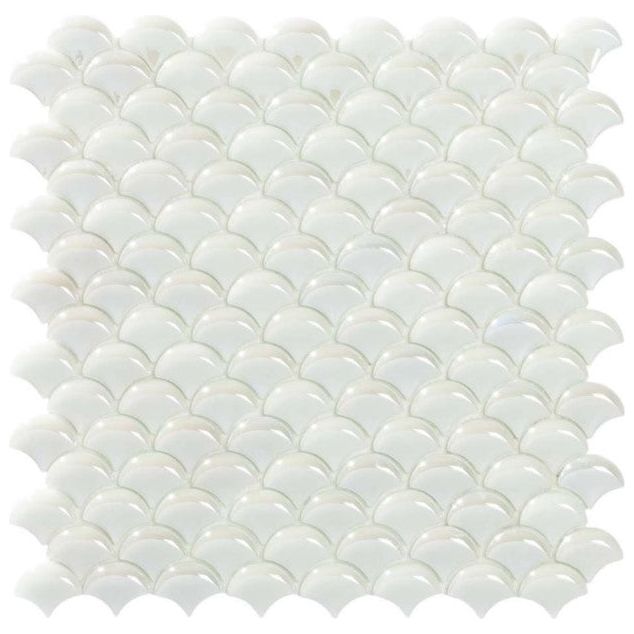 Courtney White Gloss Mosaic - 317x324mm