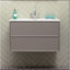 Cumbria 800mm Wall Hung Vanity Unit in French Grey