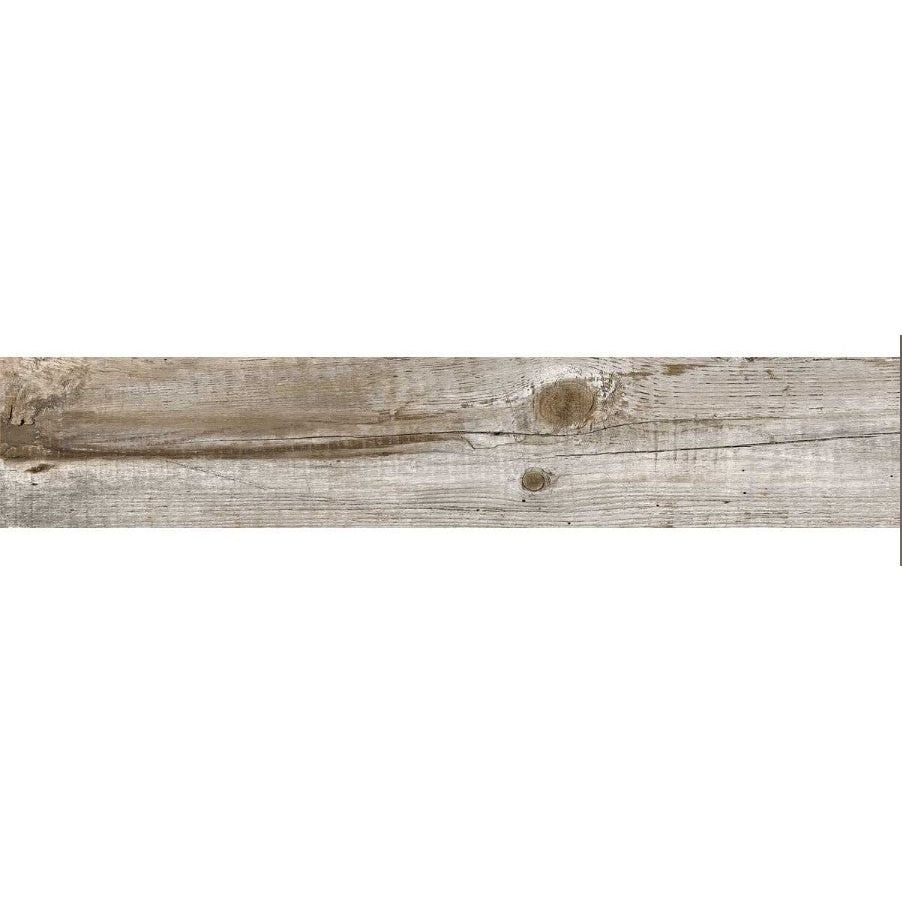 Cuba Grey Wood Effect Matt Porcelain Tile - 150x900mm