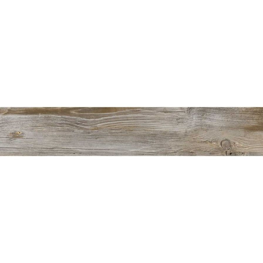 Cuba Grey Wood Effect Matt Porcelain Tile - 150x900mm