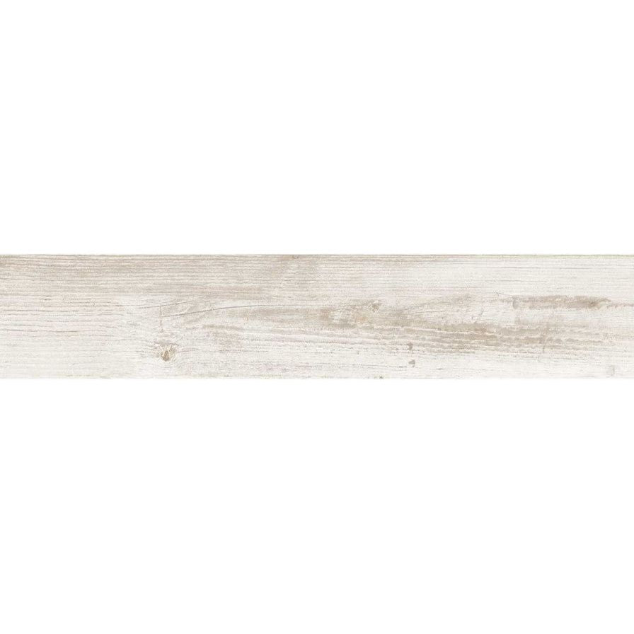 Cuba White Wood Effect Matt Porcelain Tile - 150x900mm