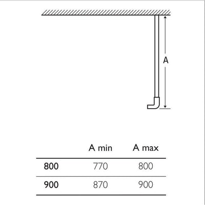 Della 800mm Frameless Side panel only