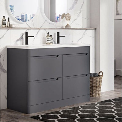 Eon Floor Standing 1200mm Vanity Unit in Charcoal