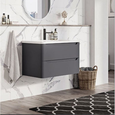 Eon Wall Hung 800mm Vanity Unit in Charcoal