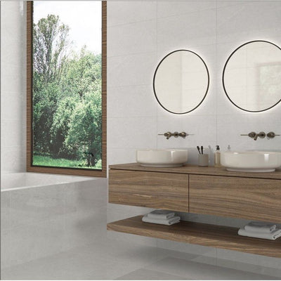 Edna White Polished Porcelain Tile - 300x600mm N23