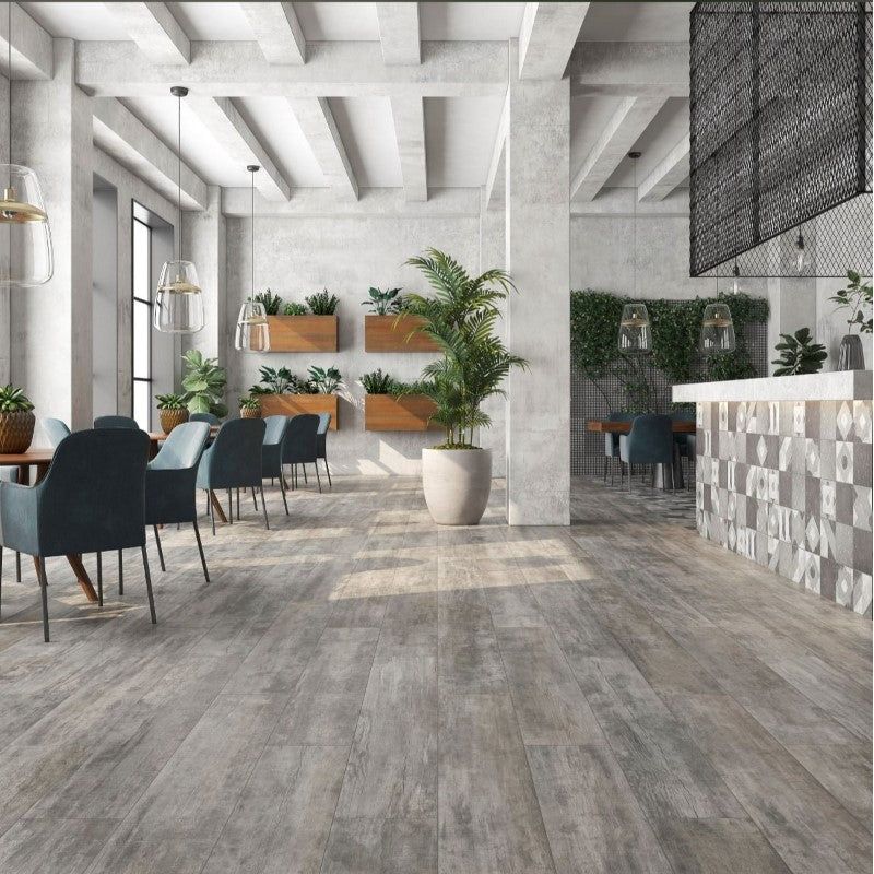 Hazel Plank Ceniza Wood Effect Matt Porcelain Tile - 248x1500mm ...